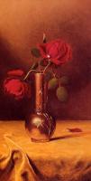 Heade, Martin Johnson - Two Red Roses in a Bronze Vase